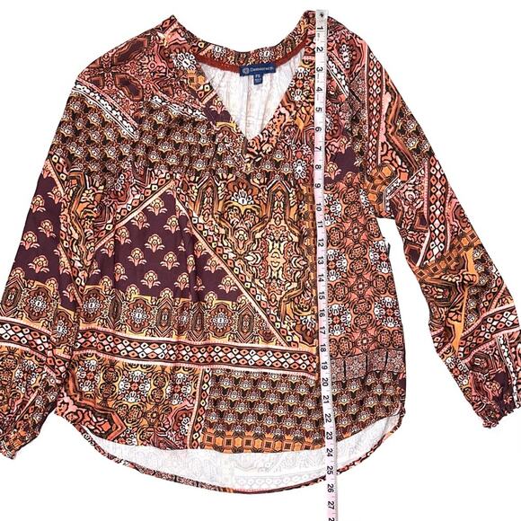 NWT Democracy Petite Multi-Print Top Size Petite Small - Picture 13 of 14